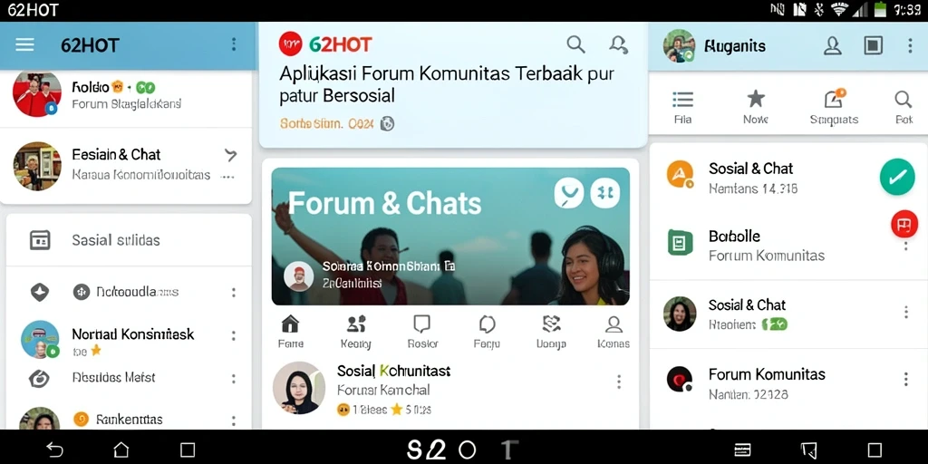 Antarmuka aplikasi Forum Komunitas yang menarik dan interaktif.