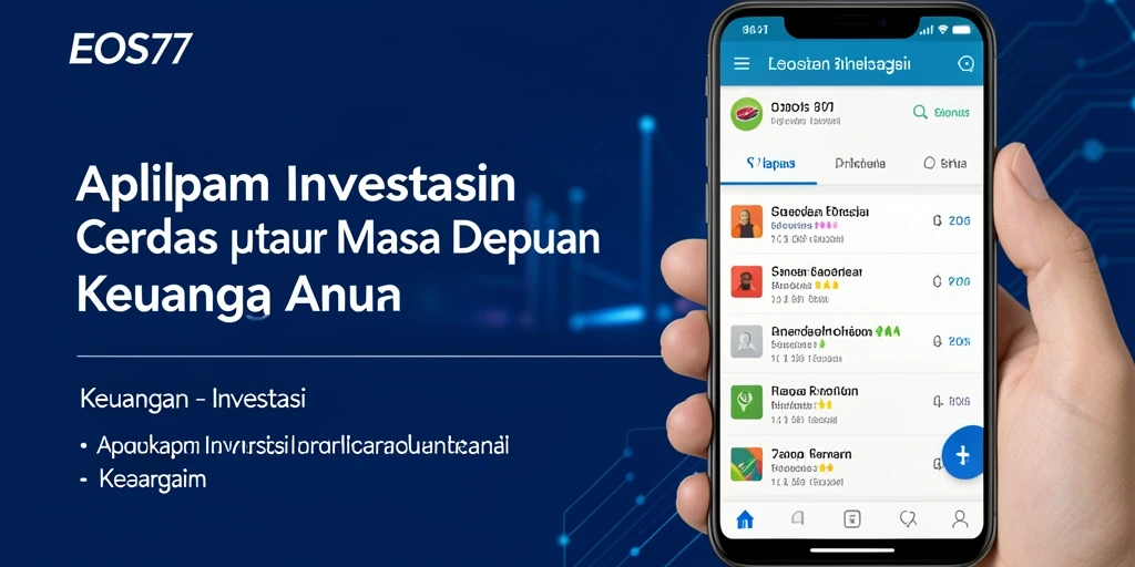 Tampilan antarmuka utama aplikasi EOS77 untuk investasi yang mudah.