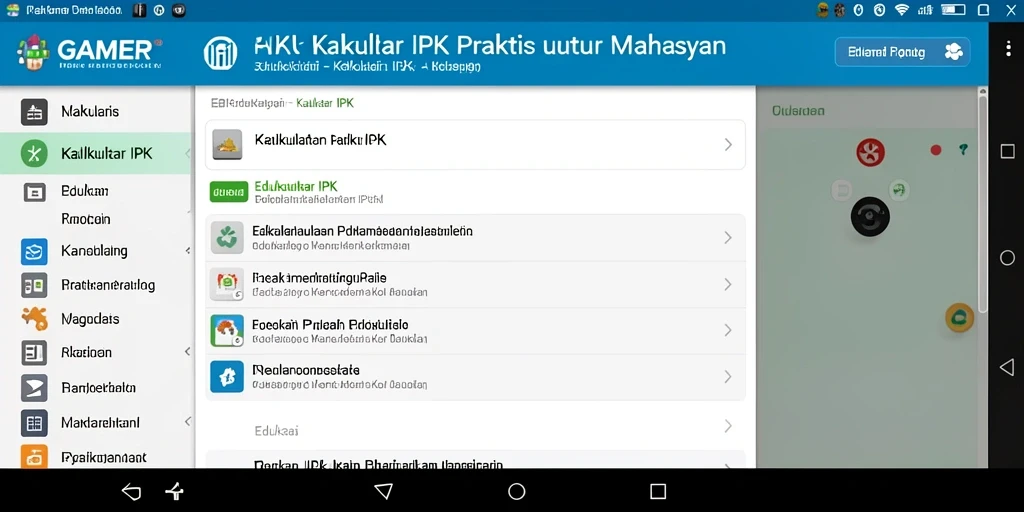 Antarmuka GAMERP menampilkan fungsi Kalkulator IPK yang sederhana dan jelas.