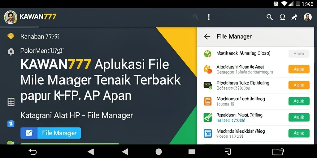 Antarmuka aplikasi KAWAN777 yang sederhana dan fungsional.