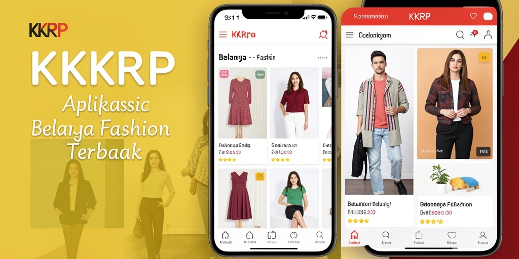 Tampilan antarmuka aplikasi KKRP untuk belanja fashion.