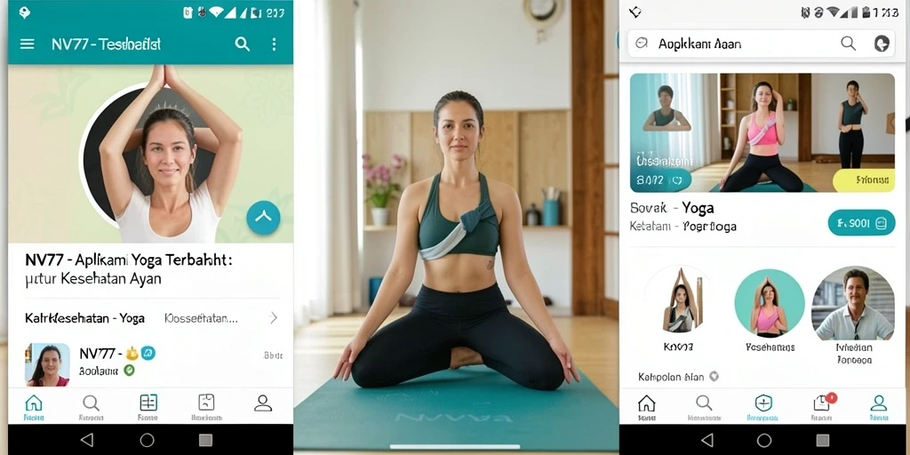 Tampilan antarmuka NV77 yang modern dan intuitif untuk pengalaman Yoga yang maksimal.