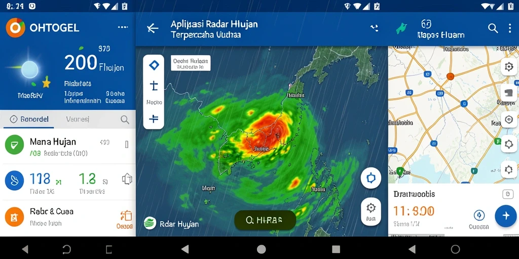 Antarmuka OHTOGEL menampilkan informasi radar hujan secara real-time.