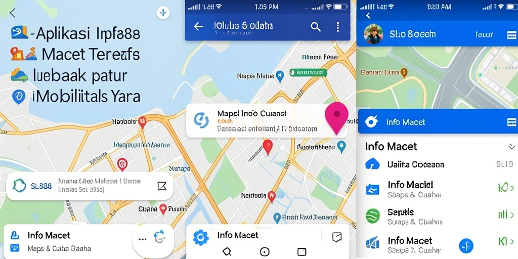 Antarmuka SL888 menampilkan peta info macet yang jelas dan informatif.