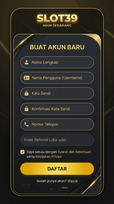 Cara Registrasi Akun Baru di slot39 untuk Android