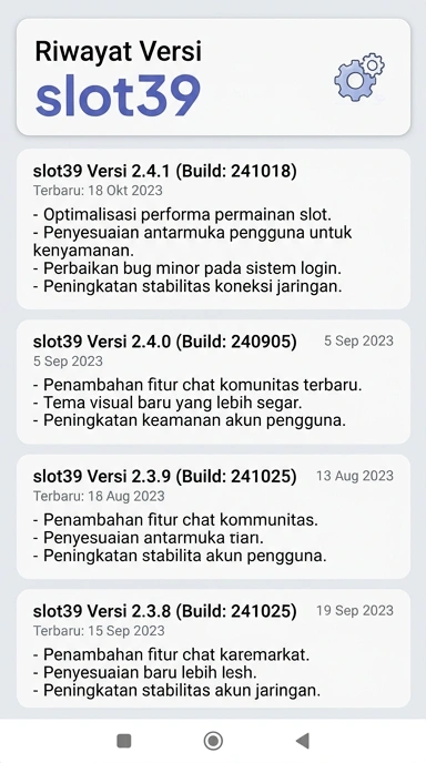 Riwayat Versi slot39 untuk Pengguna Android
